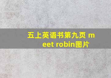 五上英语书第九页 meet robin图片